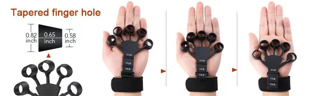 Silicone Grip Training and Exercise Finger Exercise Stretcher Hand Strengthener Arthritis Grip Trainer Hand Brush Expander Grips